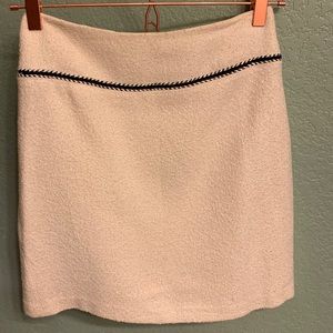 Cream pencil skirt